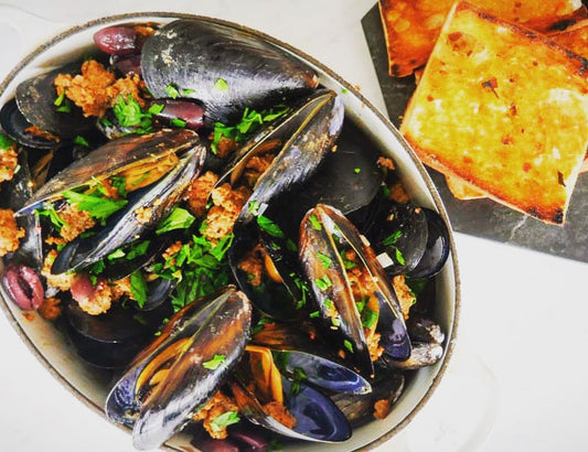 mussels with white wine