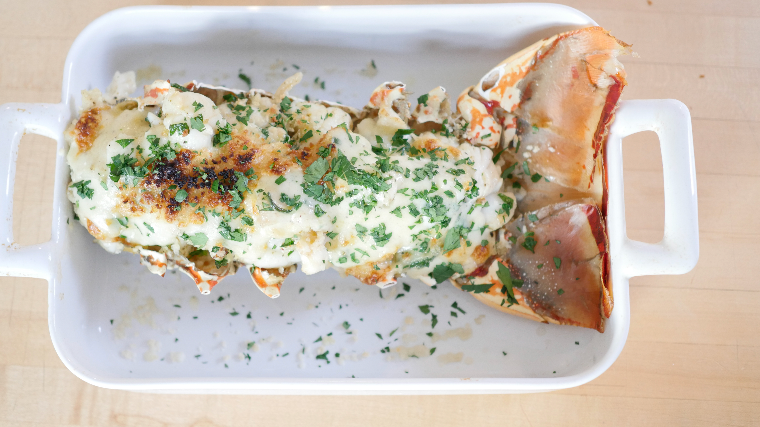 Broiled Lobster with White Wine Bechamel