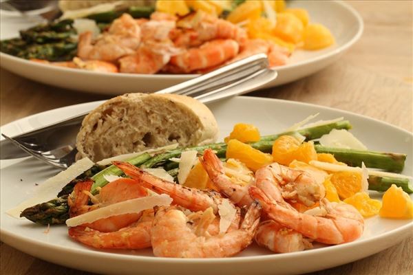 Spot Prawns with Asparagus and Saffron – Pure Food Fish Market