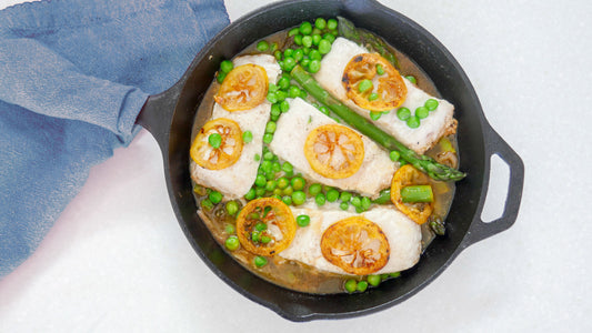 White Wine Braised Halibut