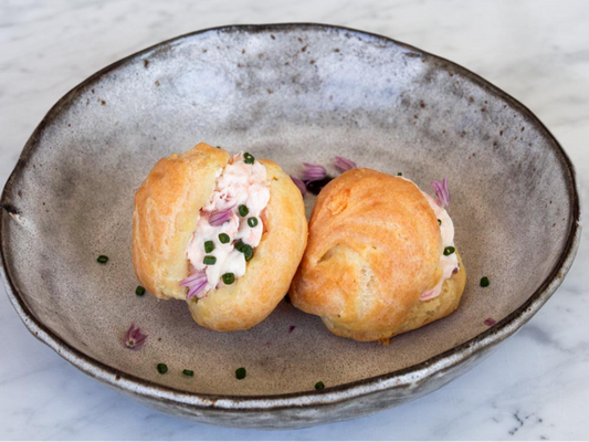 Cream Cheese Salmon Stuffed Gourgères