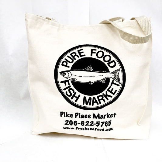 Pure Food Fish Market Canvas Tote